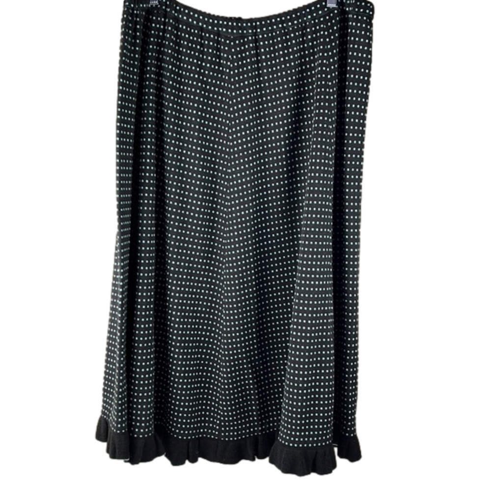 Handmade Knit Maxi Skirt with Ruffle
